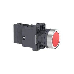 1 NK Kırmızı Işıklı, yaylı butonlar 220 V AC/ DC