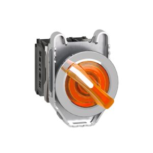 Işıklı, mandal buton LED 230 VAC  Sarı 1 NA+1 NK