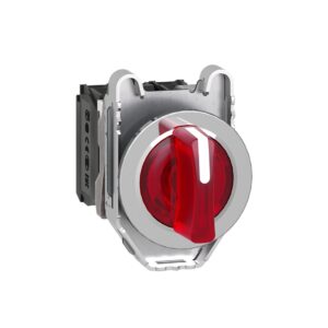 Işıklı, mandal buton LED 230 VAC  Kırmızı 1NA+1NK