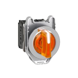 Işıklı, mandal buton LED 230 VAC  Turuncu 1NA+1NK