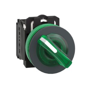 Işıklı, mandal buton LED 230 VAC   Kırmızı 1NA+1NK