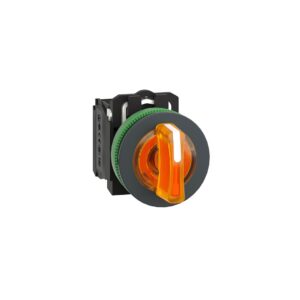 Işıklı, mandal buton LED 24 VAC /DC    Yeşil 1NA+1NK