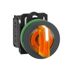 Işıklı, mandal buton LED 230 VAC  Yeşil 1NA+1NK