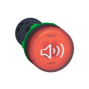 90 db ışıklı buzzer 230V AC/DC Kırmızı