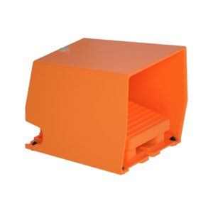 Schneider XPER310 - Tek Ayak Anahtarı - IP66 - Kapaklı - Metalik - Turuncu - 1 NK + 1 NA