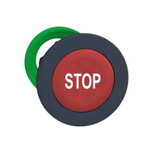 Kırmızı üzerine beyaz "STOP" yazılı kafa